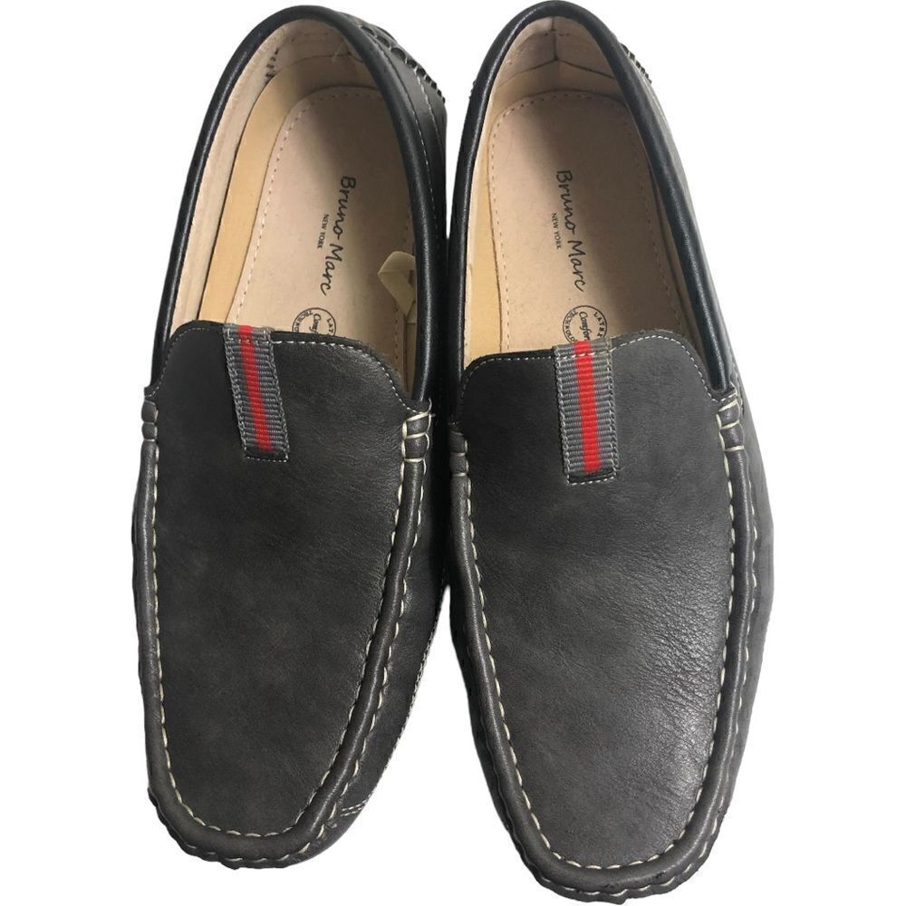 Bruno Marc Gray Penny Loafers Moccasins
